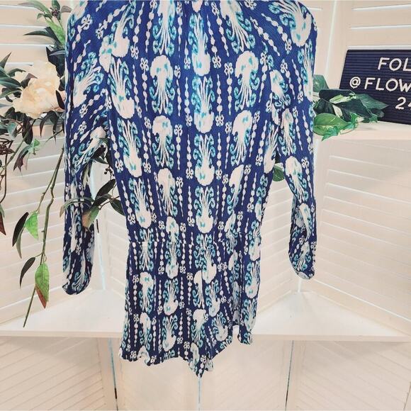 LILLY PULITZER ELSA INDIGO ROMPER SIZE XS - Picture 4 of 6